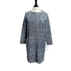 Clara Sun Woo Black & White Long Sleeve Dress Size Medium NWT